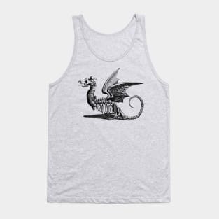 Vintage Skeleton Dragon - dracolich illustration Tank Top